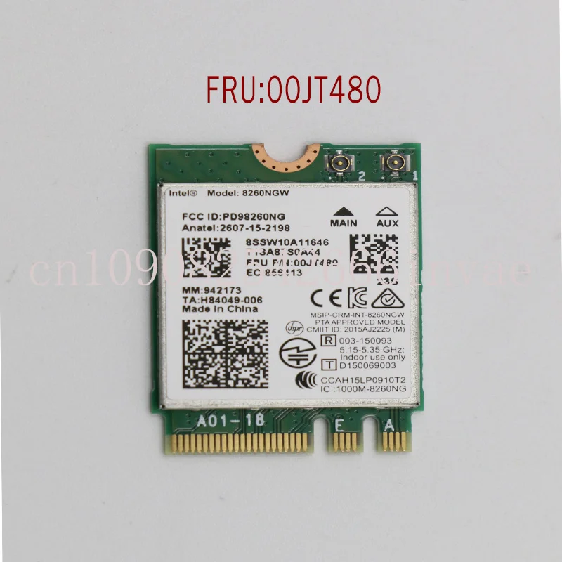 ДЛЯ Lenovo Wireless-AC 8260 M.2 WIFI Беспроводная карта Bluetooth 00JT480