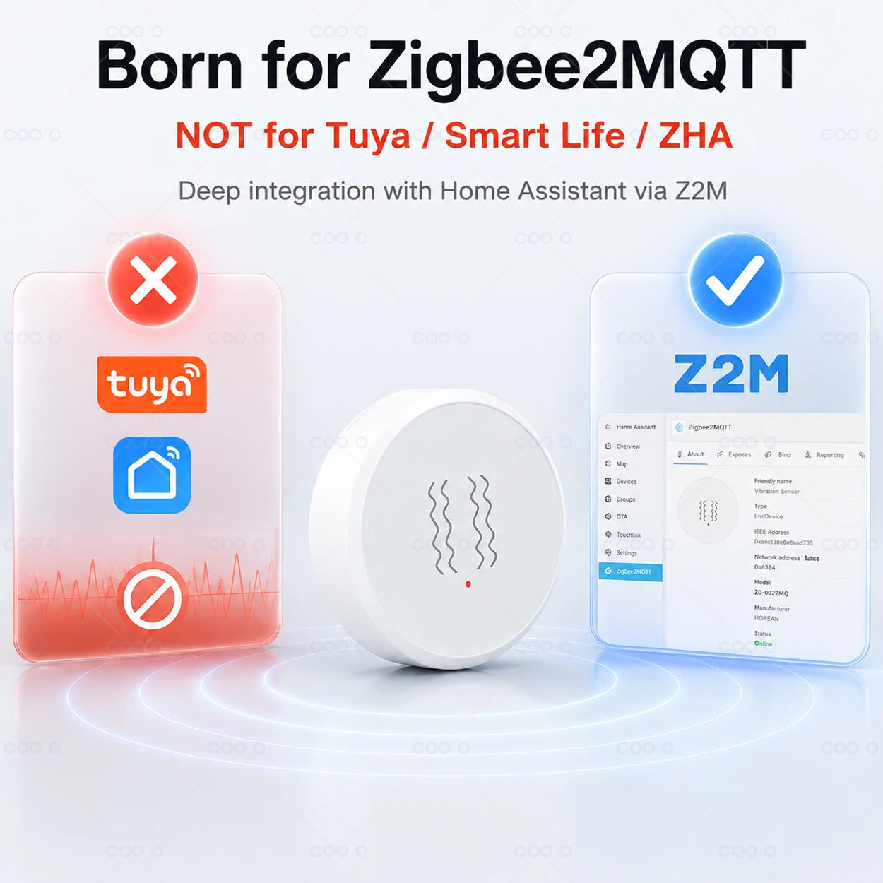 Intelligenter Zigbee-Vibrationssensor für Türen, Fenster und Schubladen, zur sicheren Erkennung von Bewegungen und Stößen in Echtzeit, mit Alarmfunktion, kompatibel mit Zigbee2MQTT. – Detail 5
