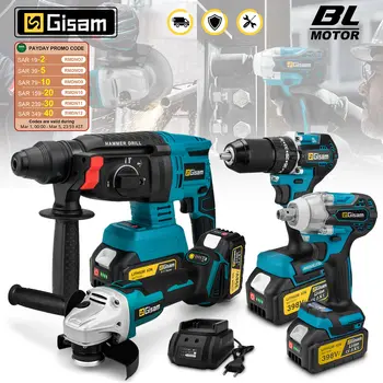 GΣ borstelloze elektrische gereedschapssets elektrische slagmoersleutel elektrische boor haakse slijper elektrische hamer voor Makita 18v batterij