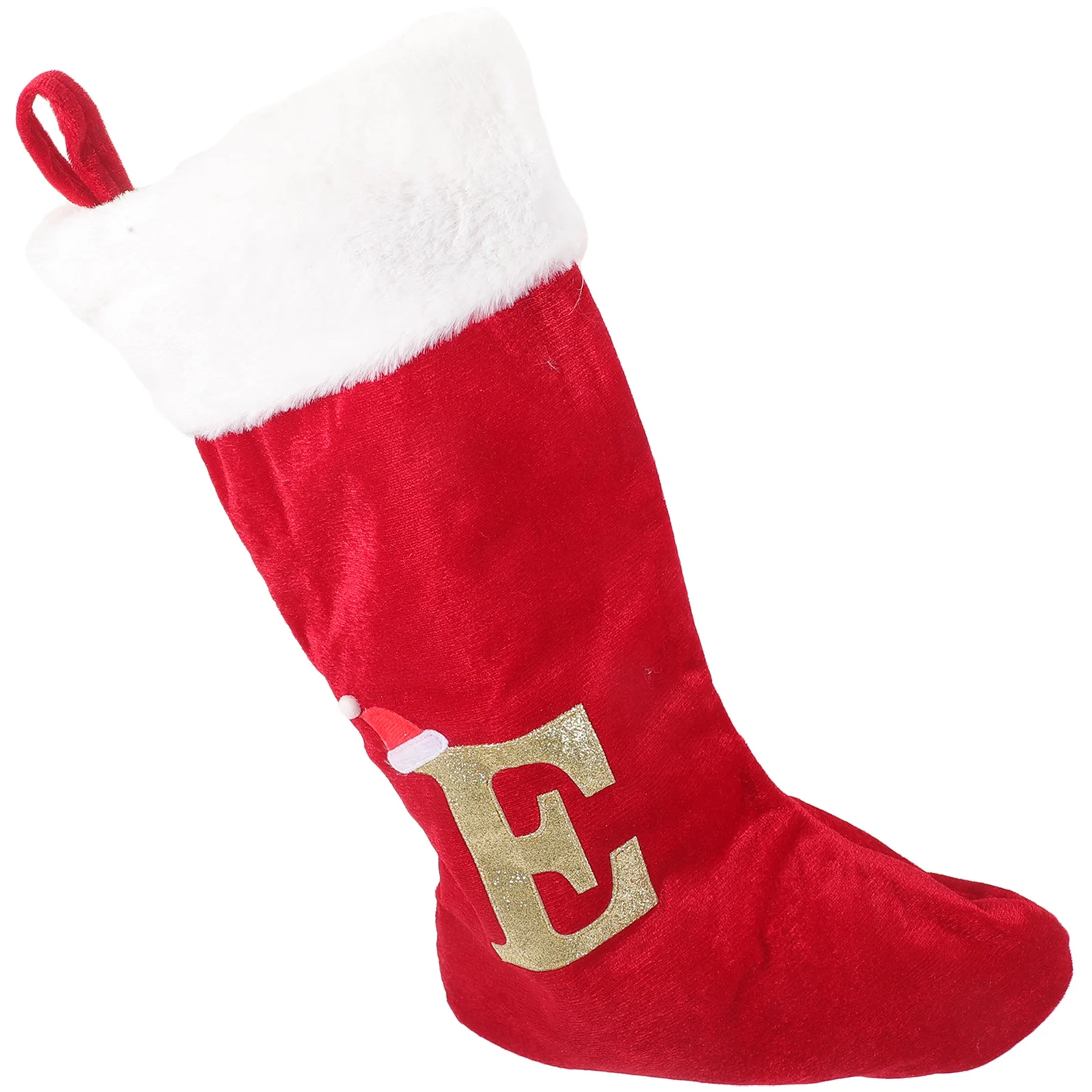 

Xmas Stocking Large Size Cloth Material Classic Christmas Element Decoration Christmas Stockings Holiday Ornaments