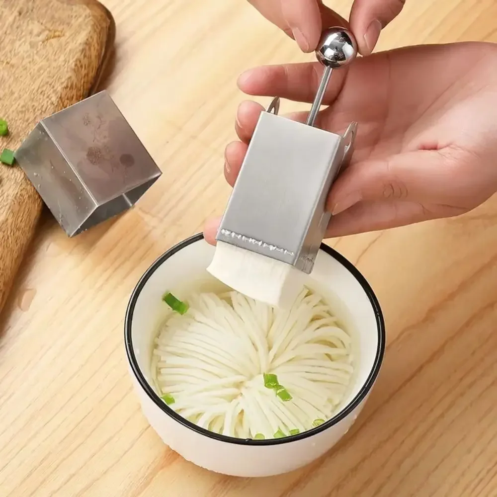 1pc Portable Stainless Steel Tofu Cutter Manual Square Tofu Shredding Mold Ultra-Thin Tofu Press Mold Kit Gadgets