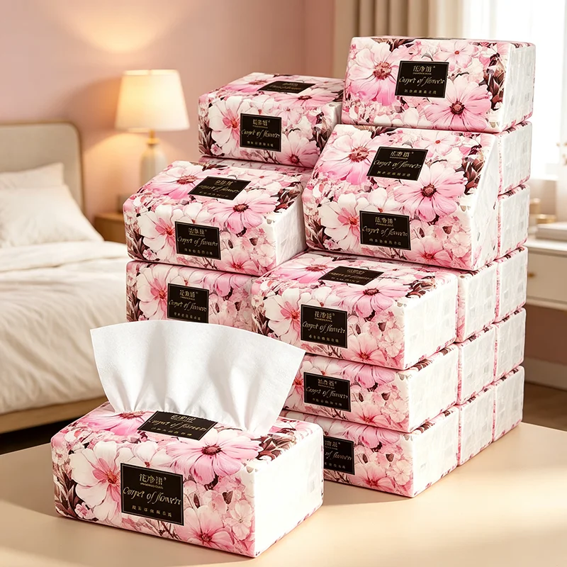1 Pack, 400 Large Capacity 4-Ply Thick Embossed Napkins, with Exquisite Floral Pattern Packaging, Highly Absorbent and Durable, Suitable for Use in Kitchens, Bathrooms, Homes, Travel, Offices, and Dorms, a Dorm Room Essential, Elegant Napkin Design, Durable Paper