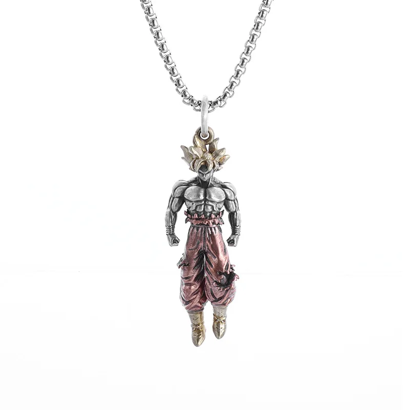 

Dragon Ball Z Super Saiyan Son Goku Alloy Electroplate Necklace Personality Pendant Hip Hop Sweater Chain Comic