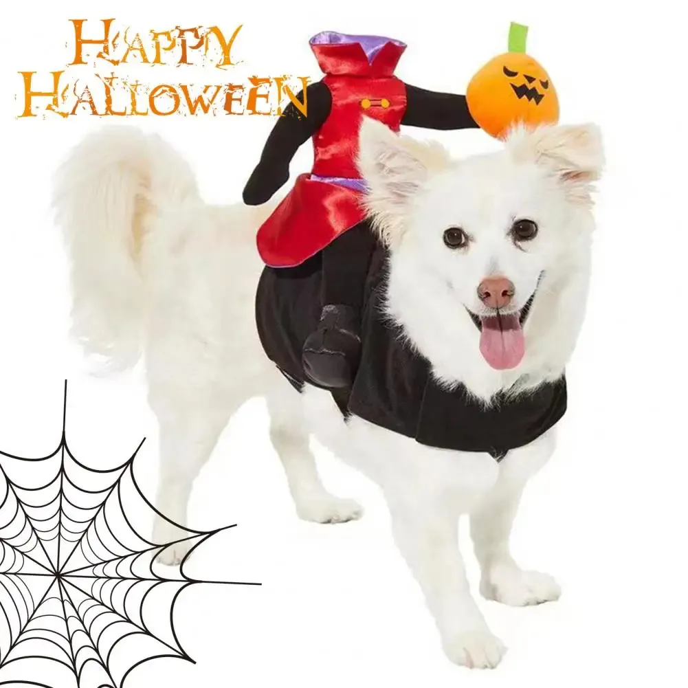 Pet Halloween Costume Pumpkin Costumes Ride Design for Dogs Horrible Cosplay Cloth Halloween Party Dress Up Party Puppy Decorate