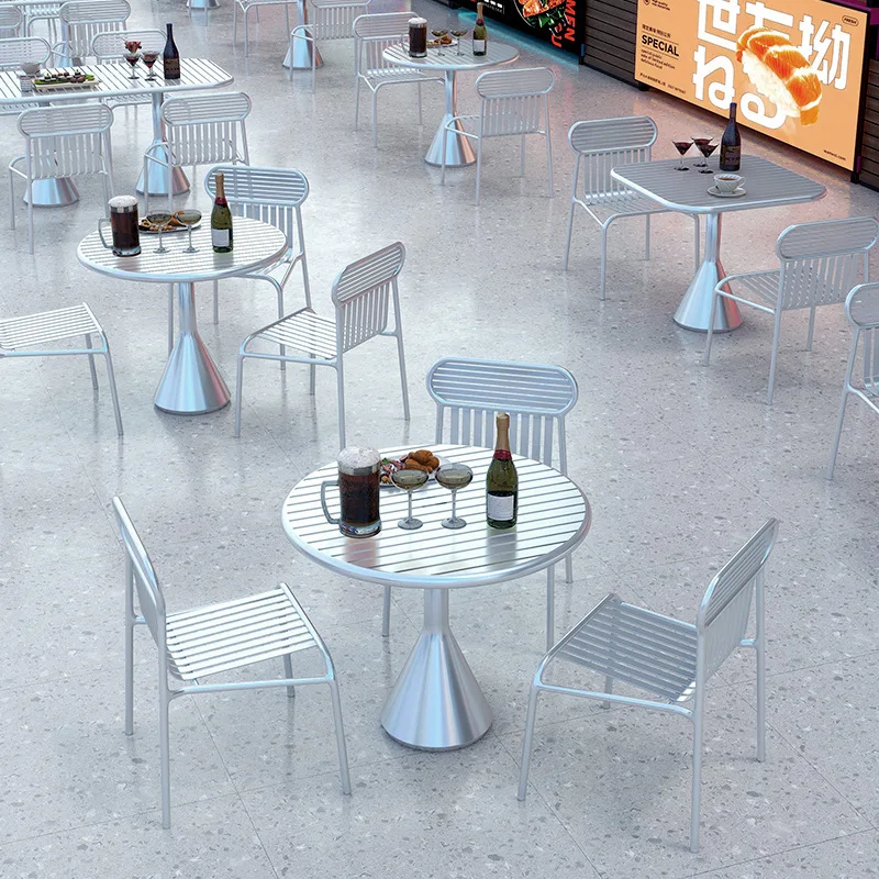 & Trendy Outdoor Table & Chair Set for Restaurant, Hot Pot Shop, Bar, Pub, Patio,gaming Chair