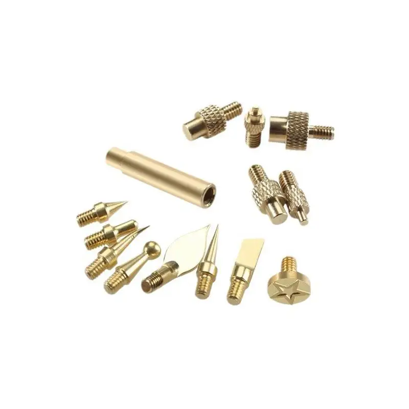 【W3】7/9/10Pcs Heat Insert Nut Iron Tip M2 M3 M4 M5 M6 M8 Brass Thread Embedded Kit Tool For Plastic 3D Printer Soldering Iron
