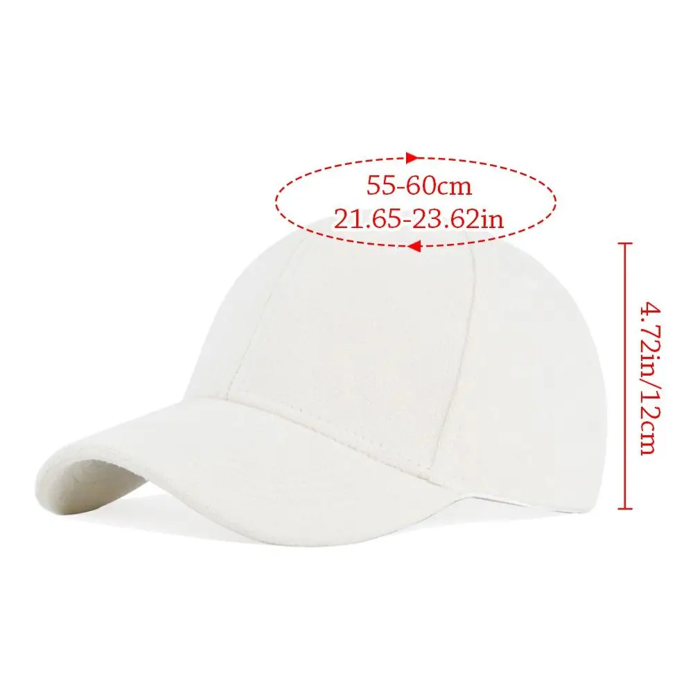 Lässige Wildleder-Baseballkappe, verstellbarer warmer Sonnenhut, atmungsaktiver Outdoor-Snapback-Hut für Männer und Frauen – Detail 1