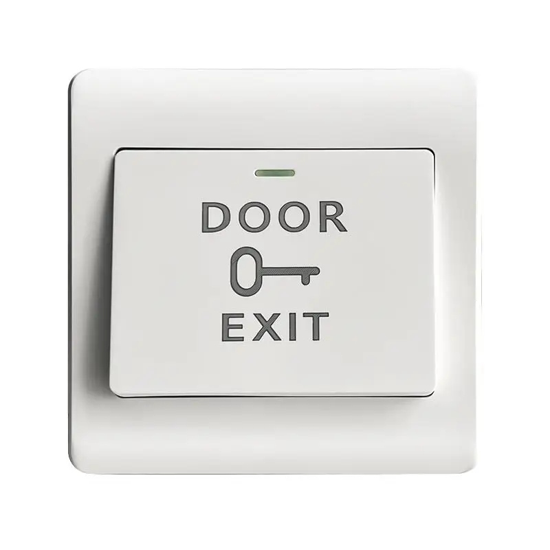 1Set Wall Mounted Door Exit Button Release Switch Panel Access Control NO/COM Push To Exit Button For Door Access Control System