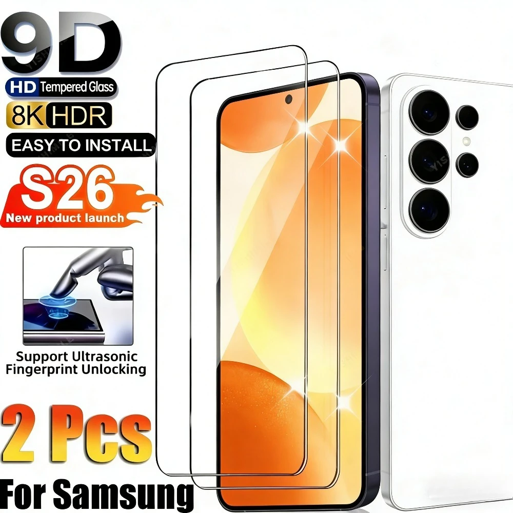 

2 шт. ультрапрозрачных защитных пленок для экрана Samsung Galaxy S26 S25 S24 Ultra S23 S22 S21 Plus S24 S25 FE, закаленное стекло с защитой от царапин