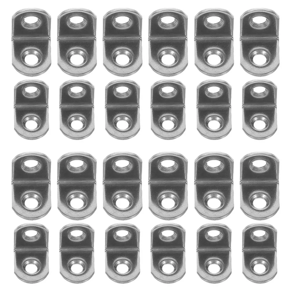 

24pcs StainlessSteel CornerBrackets 25x25x16mm 20x20x16mm Thick2mm HeavyDuty ShelfBrackets WoodMetal Braces LShape