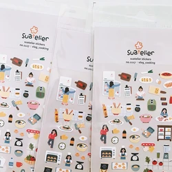 Korean Import Brand Suatelier My Kitchen Life Stickers Scrapbooking Diy Journaling Stationery Diary Sticker Decor Art Supplies