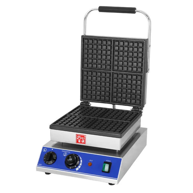 Ticari 6 adet elektrikli yumurta belçika gofreti makinesi kare şekli Waffle Pops demir plaka kek fırın elektrikli yapışmaz