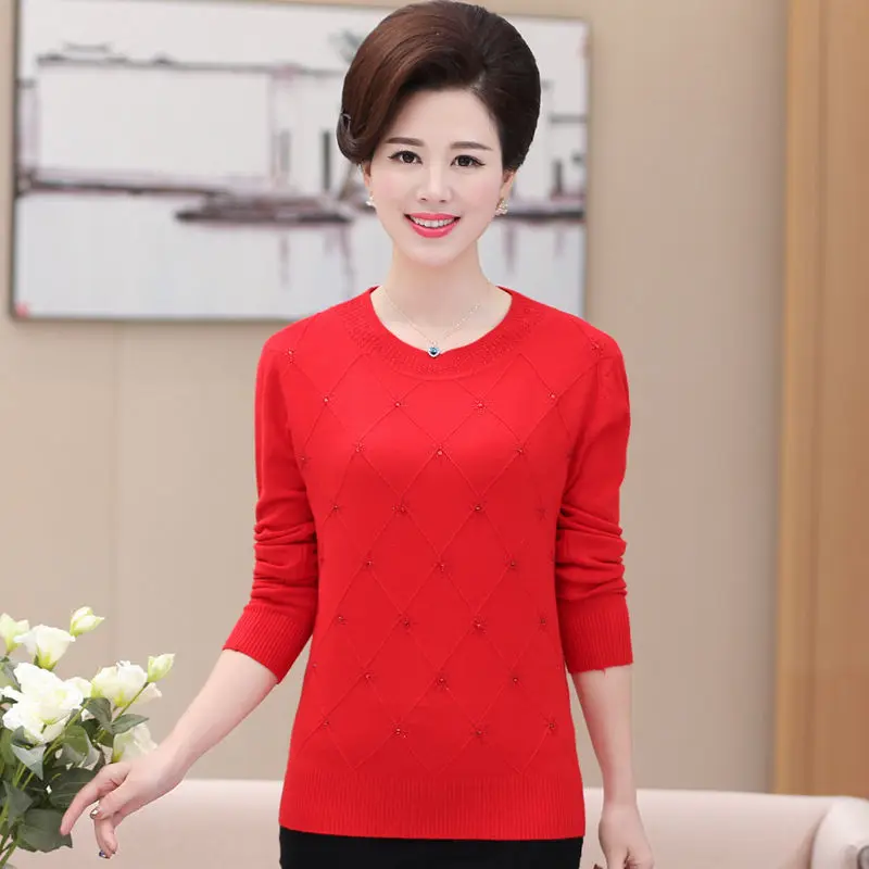 

Woman Thin Round Neck Pullover Loose Sweater Female New Knitted O-neck Top Ladies Streetwear Knit Long Sleeve Tops Jumper A08