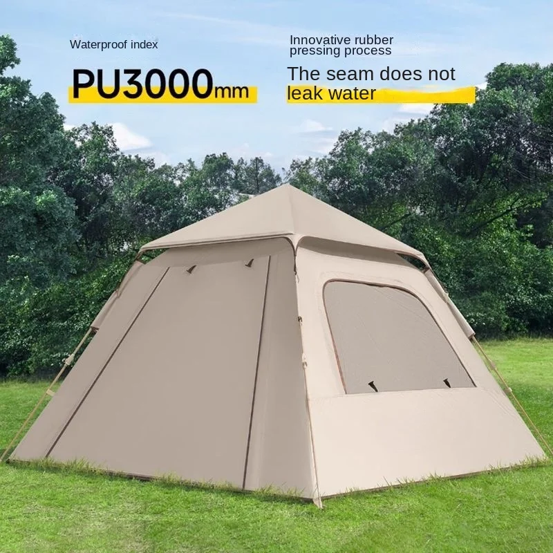 Imagem -05 - Tenda Integrada de Dossel Portátil Equipamento de Acampamento de Piquenique Dobrável ao ar Livre Totalmente Automático Proteção contra Chuva e Sol Tenda de Espessamento 2024