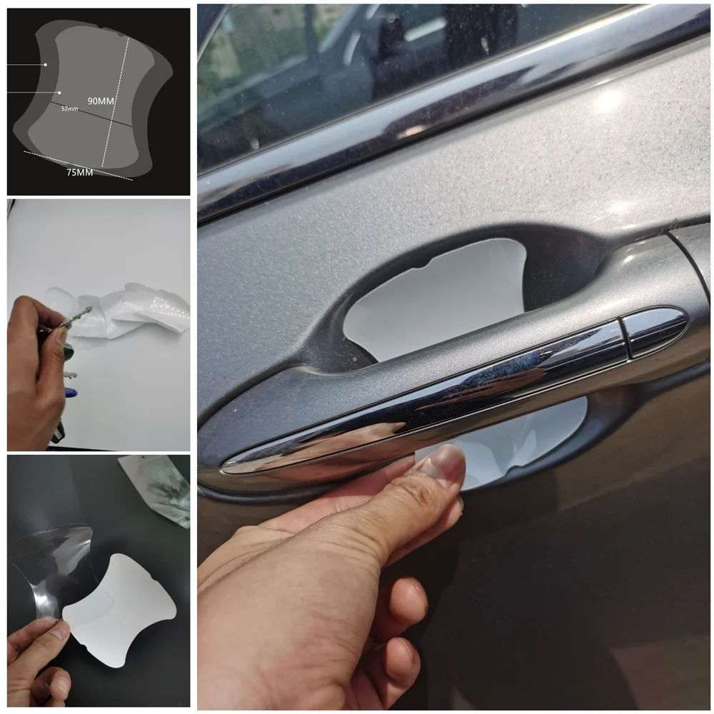 5pcs Car Handle Protection Film Car sticker  for Ford Focus 3 4 KUGA Ecosport Fiesta Mondeo,