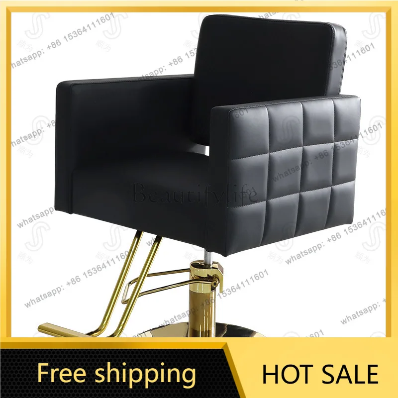 Factory Direct Sales New Hair Salon Chair High-end Lifting Cut Hair Perm Dyeing Seat Chair