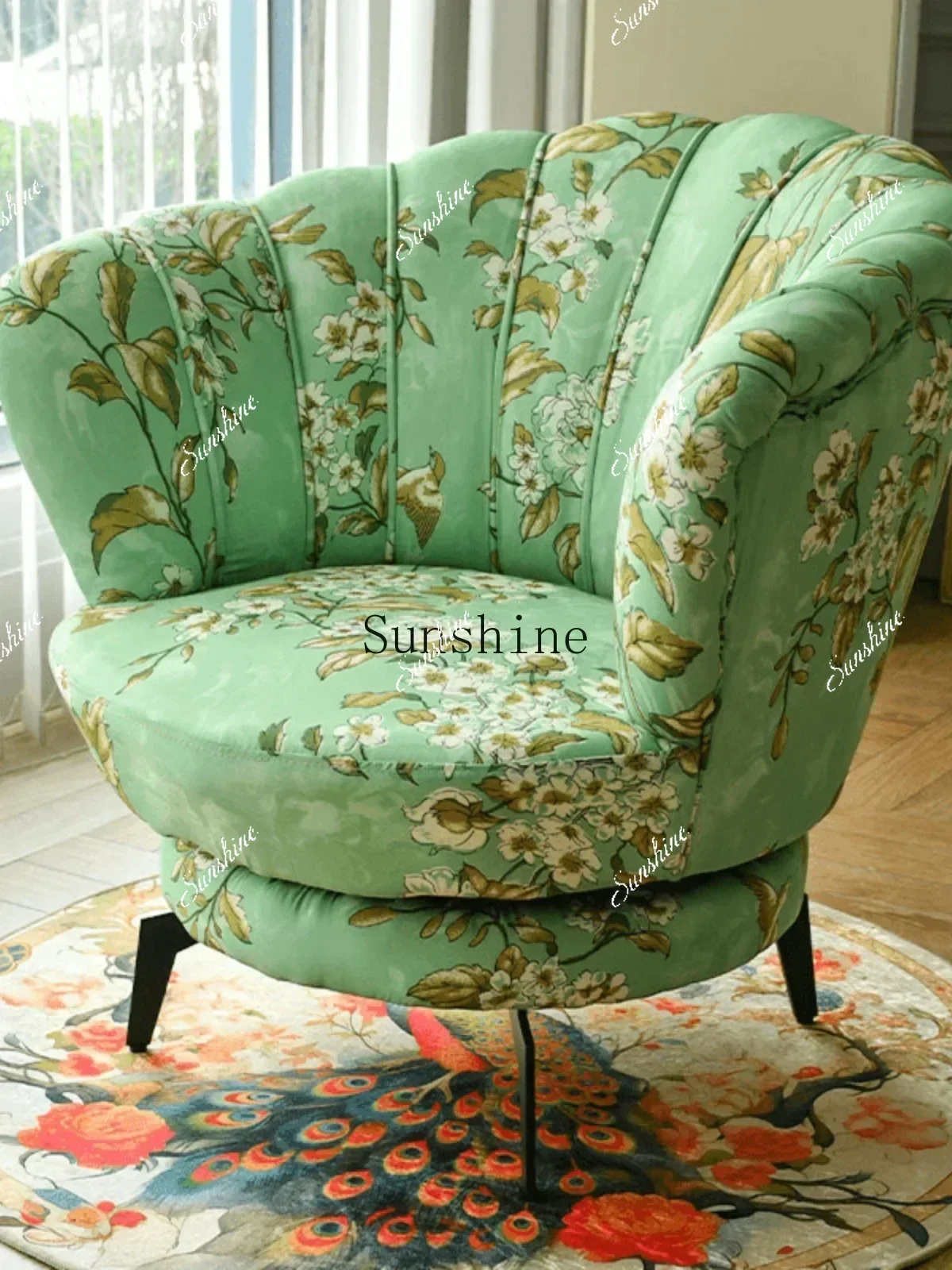 

Petals in ancient style, light luxury, rotatable sofa chairYY