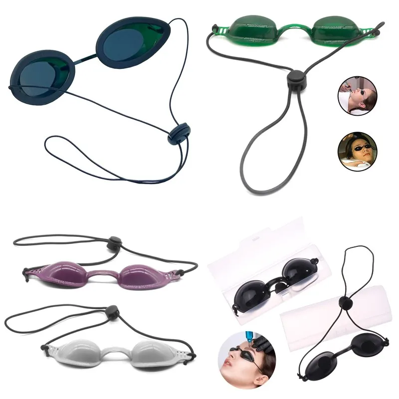 Okulary ochronne okulary ochronne miękka silikonowa opaska na oczy regulowana ochrona okularów Laser IPL piękna
