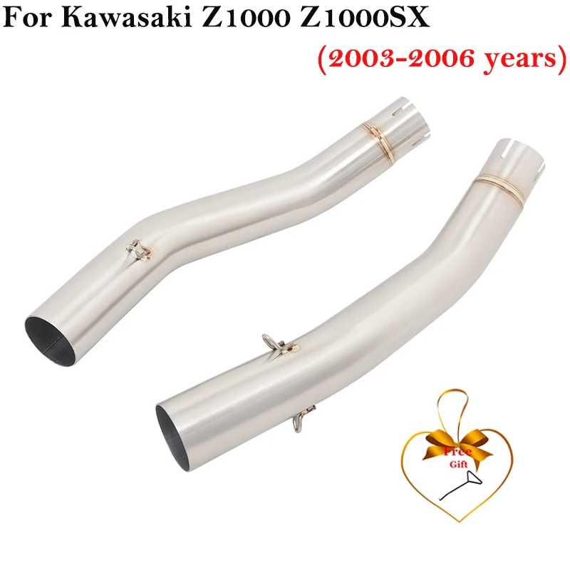 For KAWASAKI Z1000 Z1000SX Ninja 1000 2003 - 2006 Motorcycle Exhaust Muffler Escape Modified Left & Right Middle Link Pipe 51mm