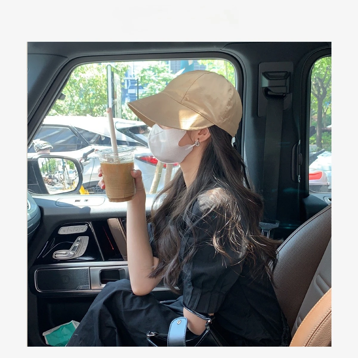 High quality summer solid color sun hat with face covering sun protection duck tongue fisherman hat outdoor sports women's hat