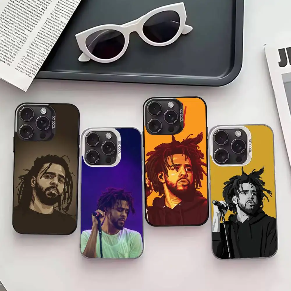 

Rapper Singer J-J C-Cole Phone Case For iPhone 17,16,15,14,13,12,11 Plus,Pro Max,XS,Colored silver phone case