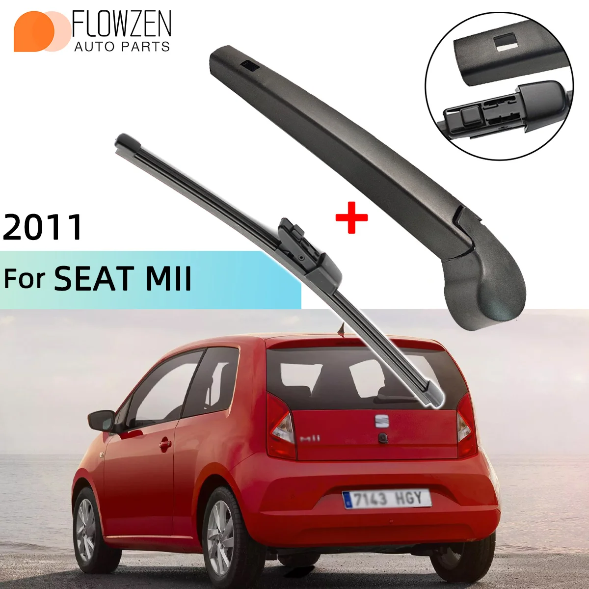 Passt Für SEAT MII 2011 Heckscheibenwischerblatt Wischerarm Windschutzscheibe Scheibenwischer Bürsten Reinigungszubehör