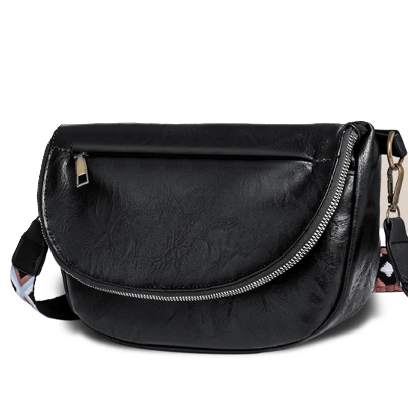 

Retro PU Leather Women Bag 2024 New Single Shoulder Crossbody Bag Casual Simple Chest Bag