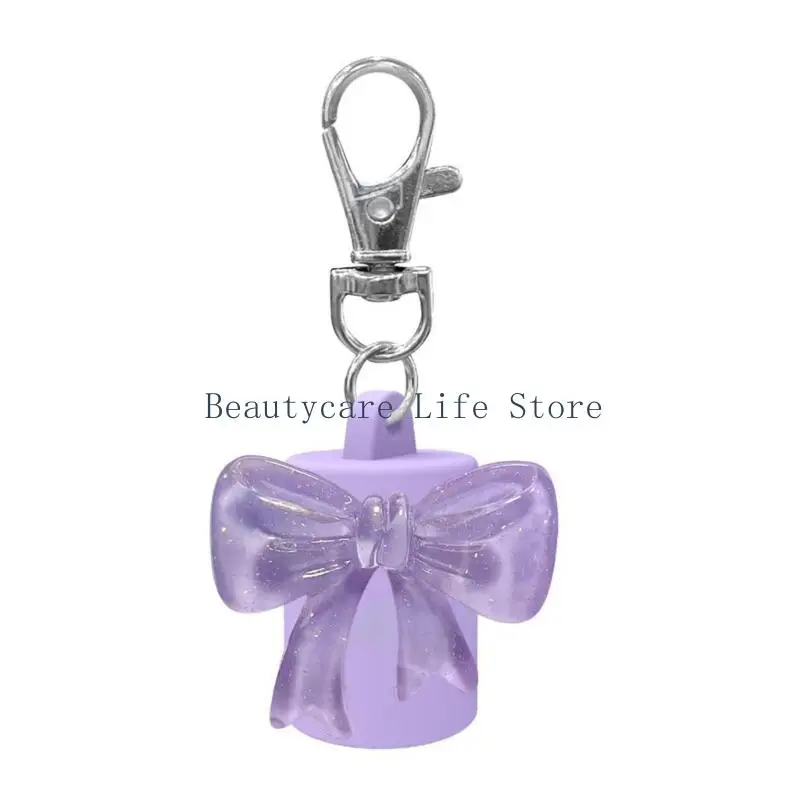 652C Mini Silicone Lip Gloss Carriers Keychain Attachment Spill Resistant Design HassleFree Portable Makeup Solution