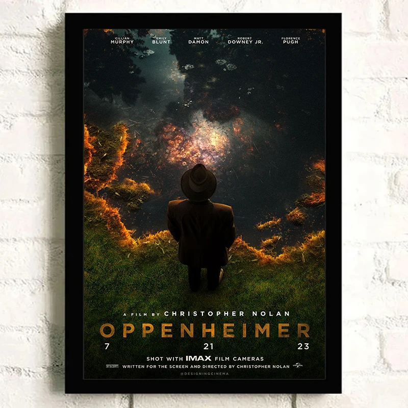 O-Oppenheimer Movie Poster Classic biography movie canvas Printing wall art decoration hanging painting For Home Room Decoration