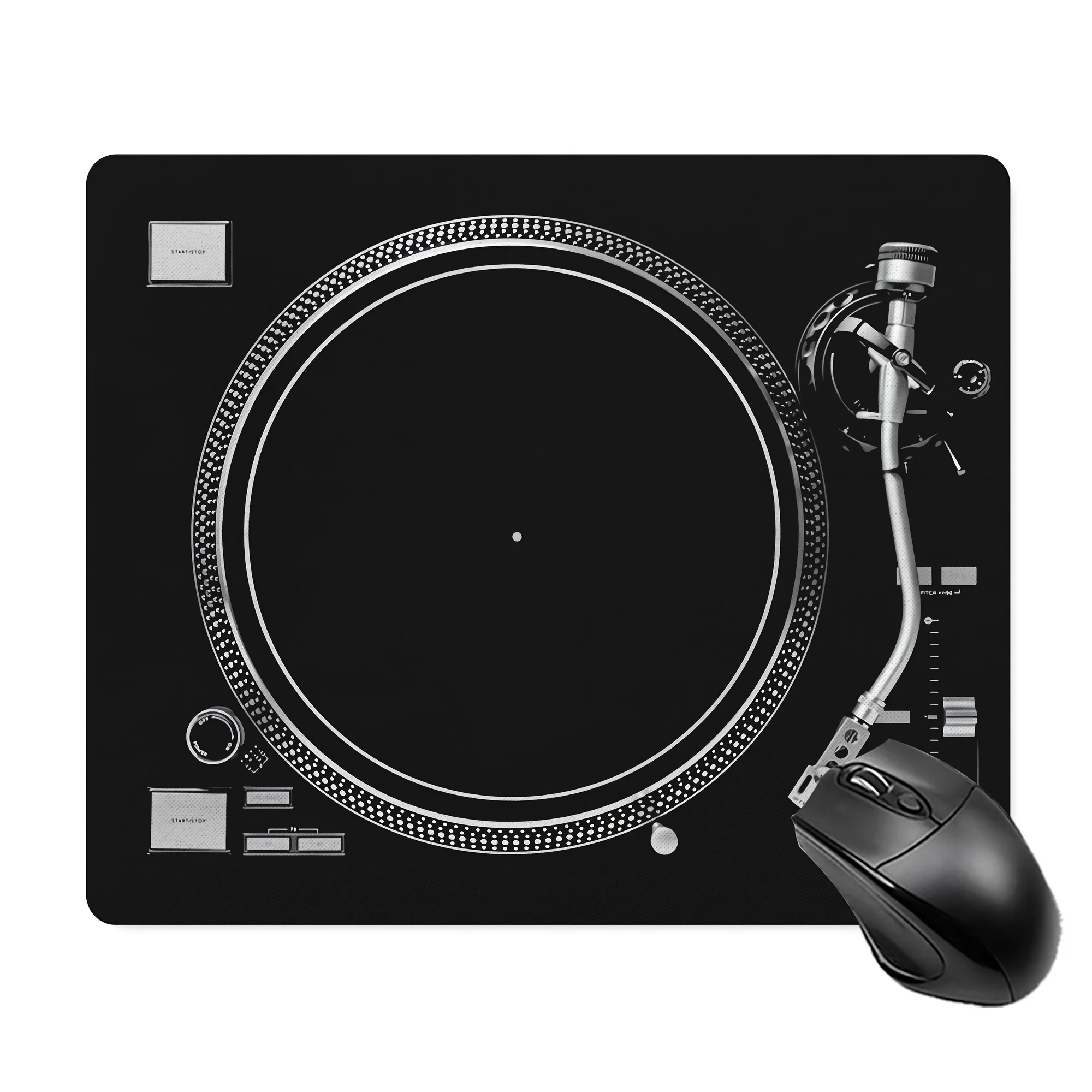 Turntable Retro Desktop Pad Mouse Pad Office Accessories Mousepads Carpet Desk Interior Computer Desk Decorating Keyboard Mat
