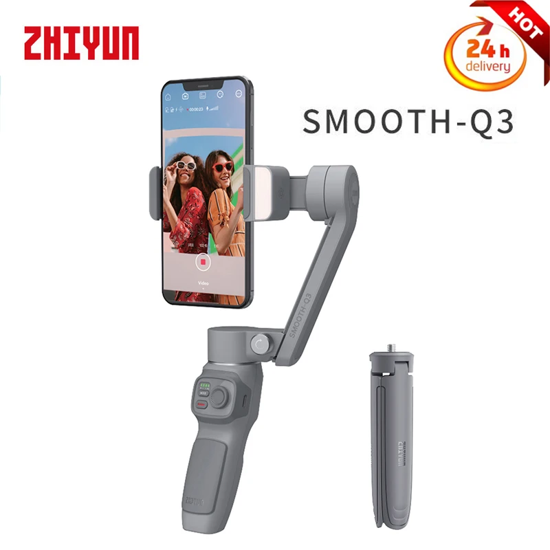 

ZHIYUN SMOOTH Q3 Phone Gimbal 3-Axis Smartphones Handheld Stabilizer Fill Light for iPhone 13 Android Xiaomi Huawei Samsung