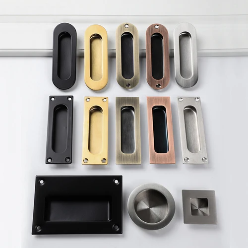 Manija oculta de acero inoxidable, puerta corredera oculta integrada, manija del cajón de la puerta corredera, manija dorada negra integrada, bronce