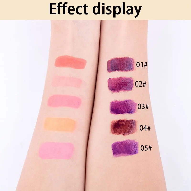 Muti-Pcs 6 Colors Peel Off Lip Stain Long Lasting Waterproof Lip Tint Matte Liquid Lipstick Lip Gloss Easy Peel Off Tattoo Lip Color Non-Stick Cup Lip Makeup for Women and Girls