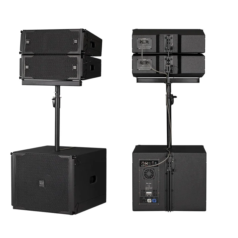 Active Line Array Speaker System - Professional High-Power Performance Audio for Large Events/Outdoor Shows/Stage PA