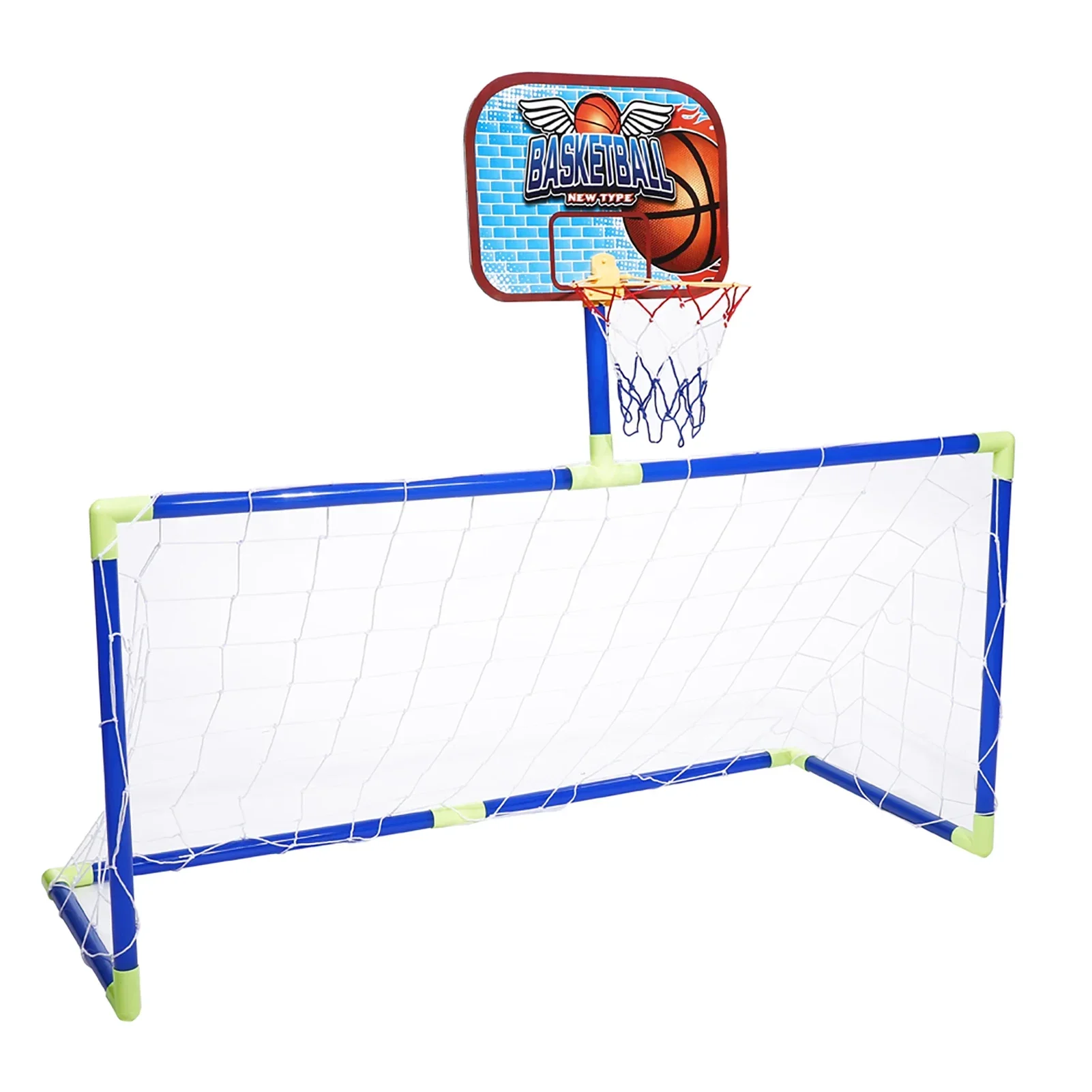 

Indoor Outdoor Mini Basketball Soccer System Backboard Football Guard Balls Kit