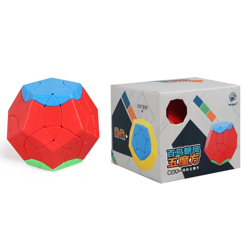 Magiczna kostka Stickerless 5x5 Dodecahedron zawód magiczna Puzzle do układania na czas 12 twarz Megaminx magiczna zabawka Cubo dzieci edukacyjne zabawki