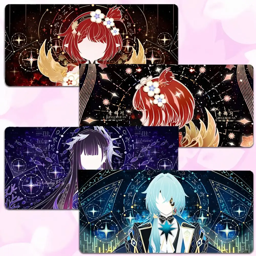 H-Honkai Star Rail turnbased scifi Mouse Pad Thick Lock Edge Gaming Desk Mat Large Size PC Mouse Pad Home decor