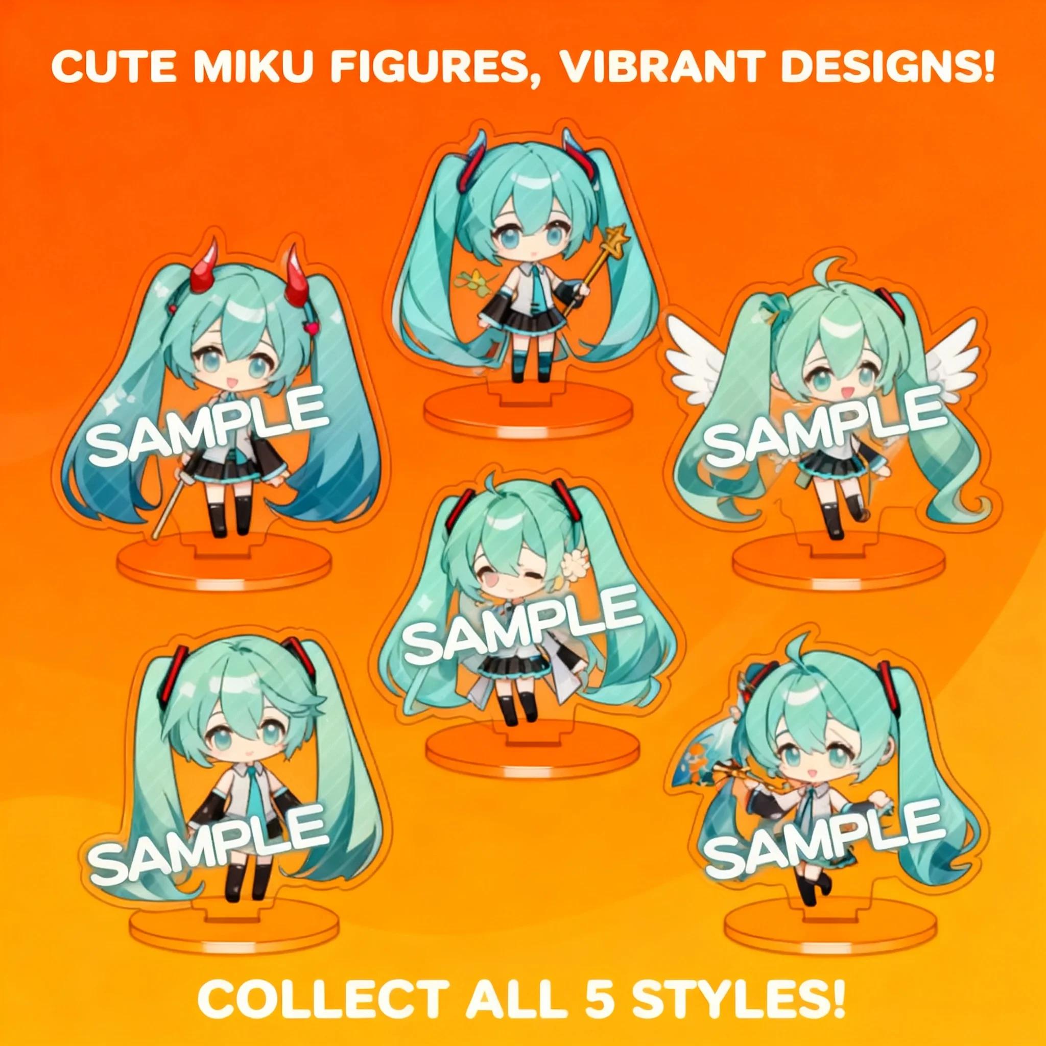 Figura de Escritorio de Miku Hatsune, Kanna Hanabira, Enenra Shiranui, Personaje de Anime, Coleccionable, Decoración para Fans