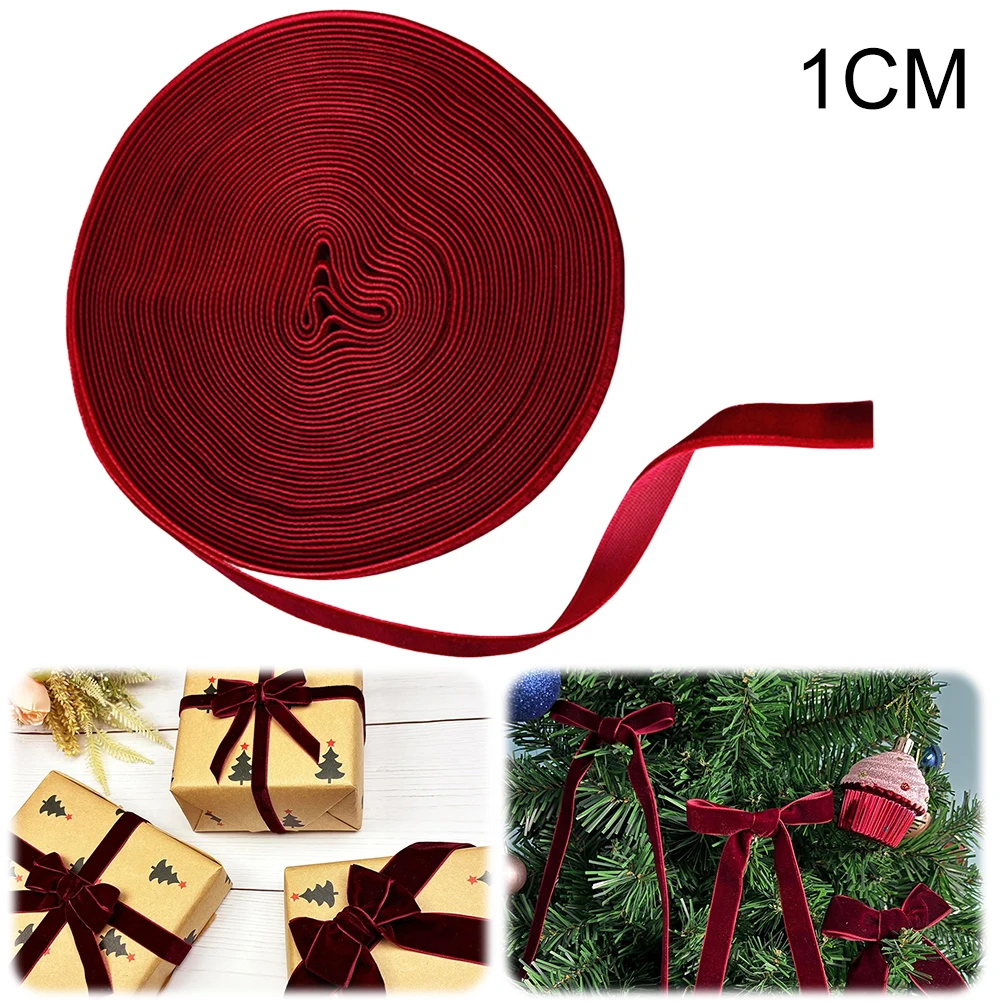 عيد الميلاد المخملية الشريط القوس اليدوية القوس ديكور الشعر يتدفقون حزام ديكور ل باقة حزمة الخياطة الملابس #1