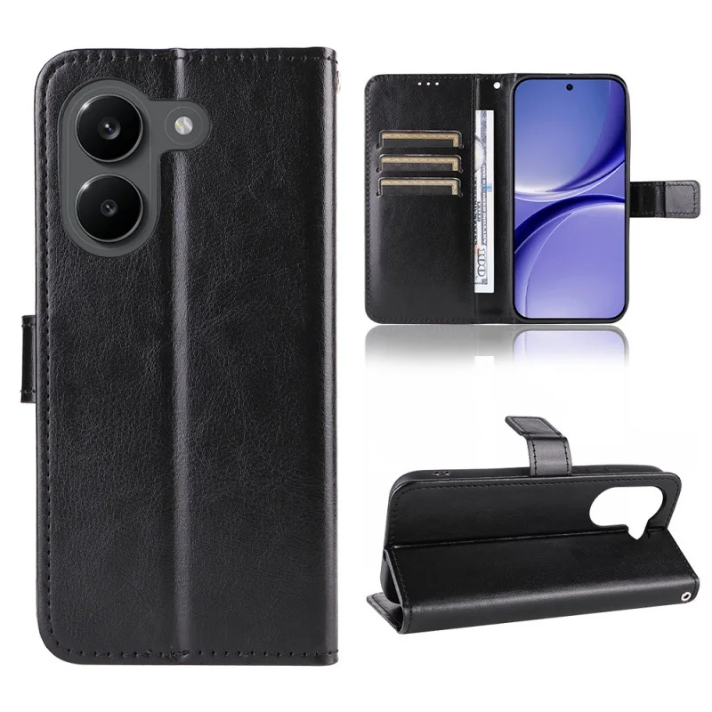 Plain Leather Flip Case For Xiaomi Poco X8 Pro Max X8Pro Protective Cover Wallet Card Slot Kickstand Fundas Capa