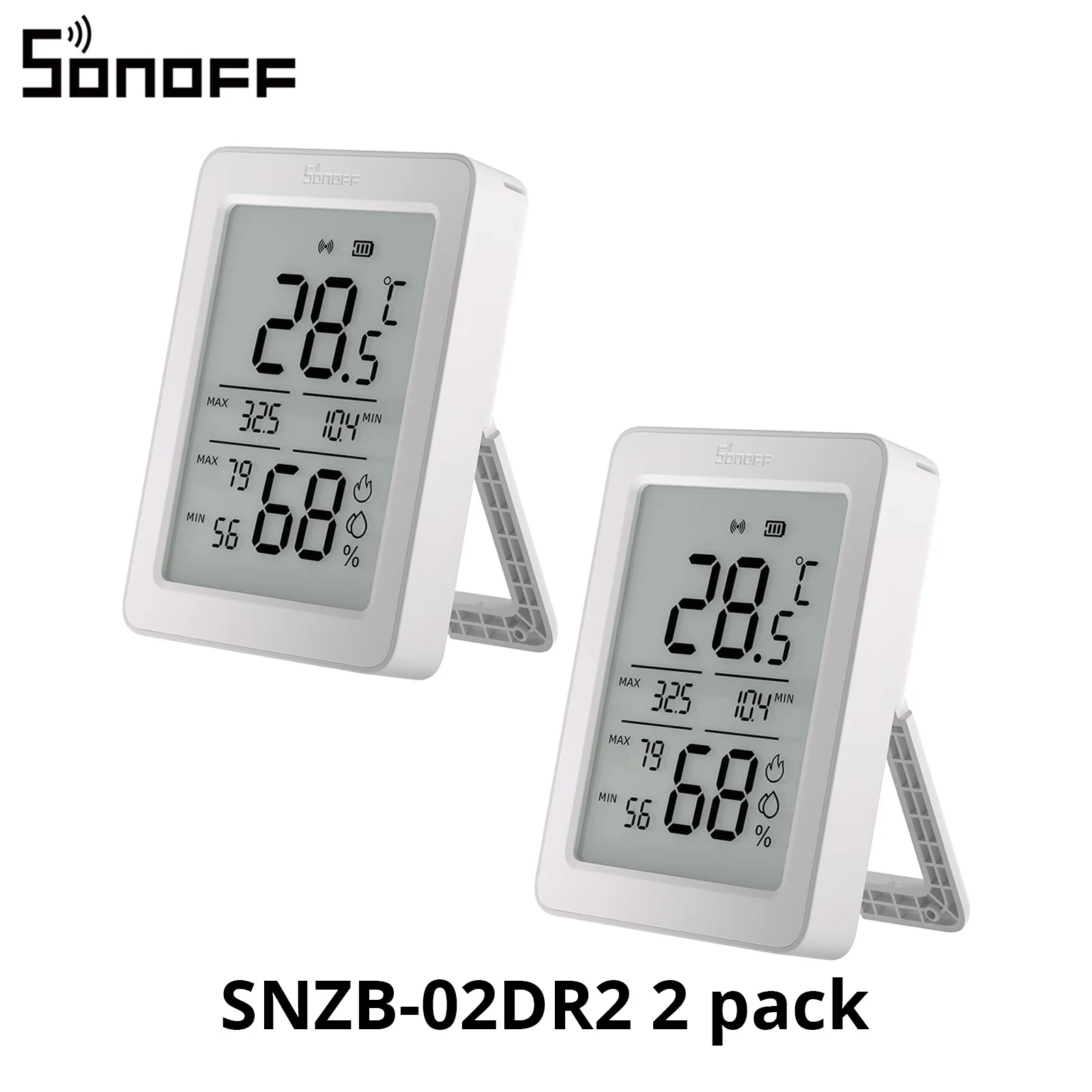 SONOFF AirGuard TH 3.6'' LCD Zigbee Temperature And Humidity Sensor SNZB-02DR2 App Monitoring Advanced Analysis 24-hour Extremes image 3