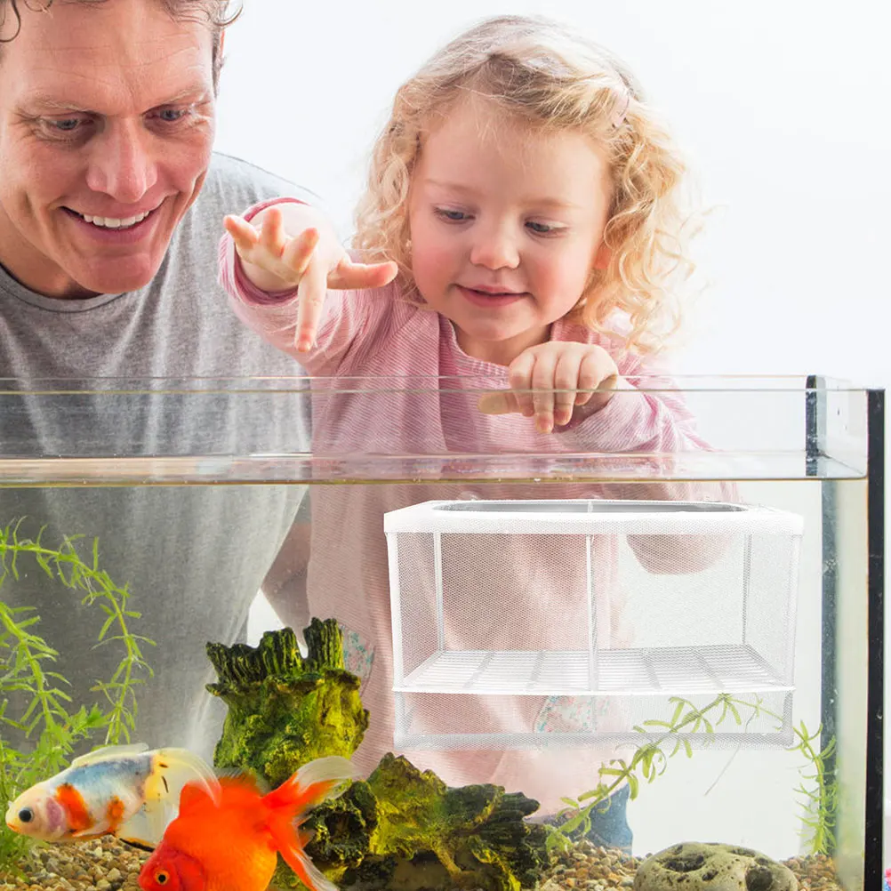 

Fry Hatching Box Baby Fish Separator Aquarium Breeder Tank Divider Mesh Incubator Container for Small Fish Shrimp Reptile