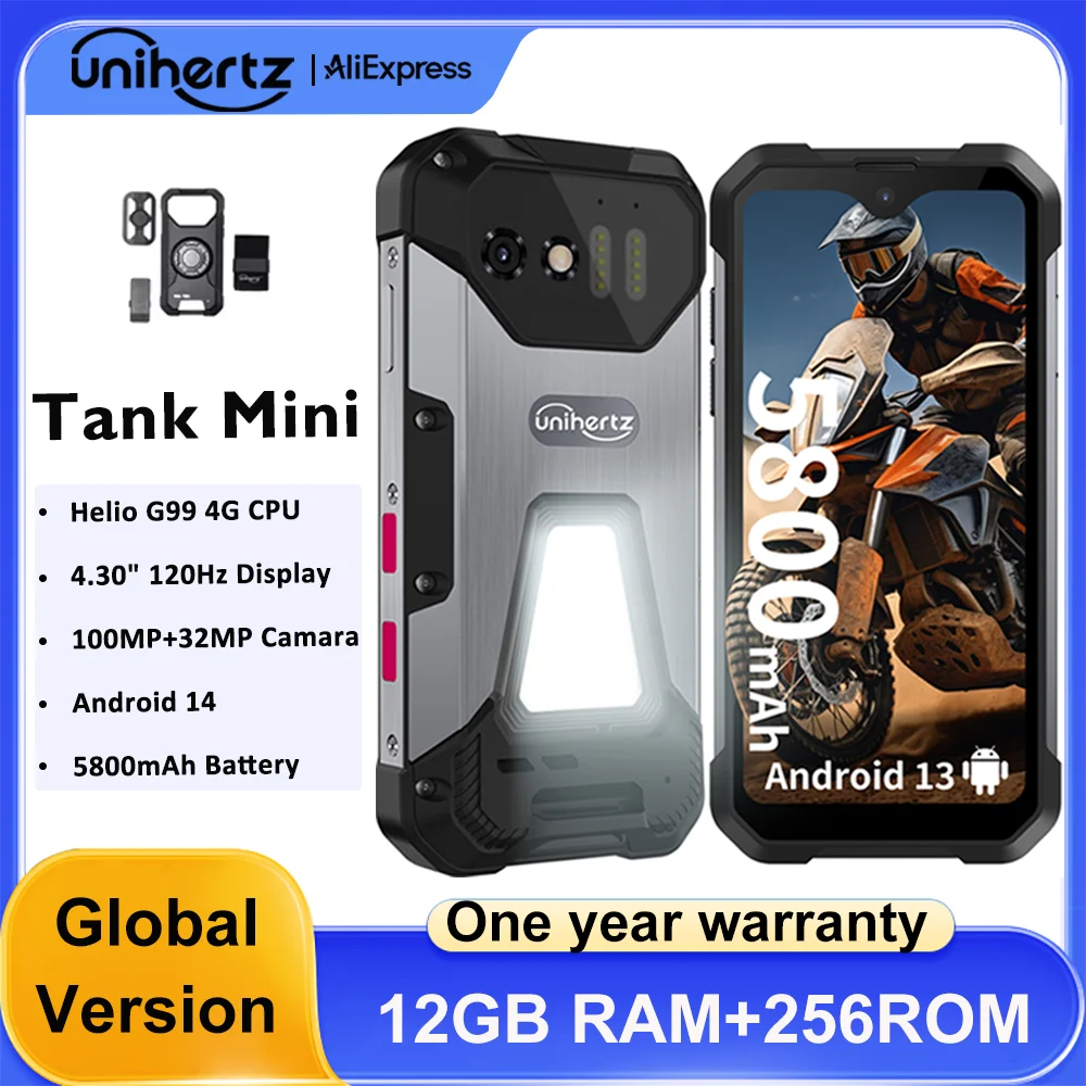 Unihertz 8849 Tank Mini Rugged Smartphone 4.3 Inch Display Android