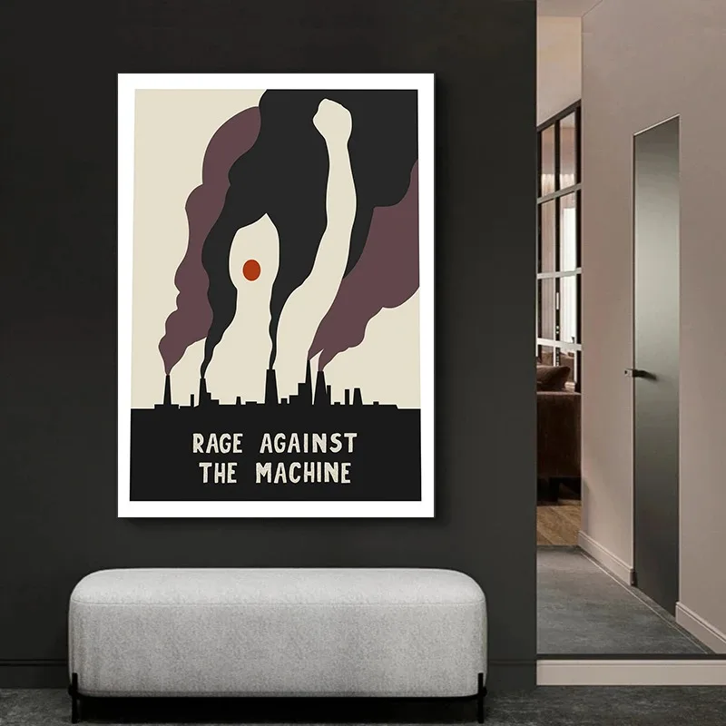 Minimalist Jazz Piano Silhouette Canvas Print Mid Century Modern Retro Music Room Wall Decor 1960s Feminist 60s Style Art Gift