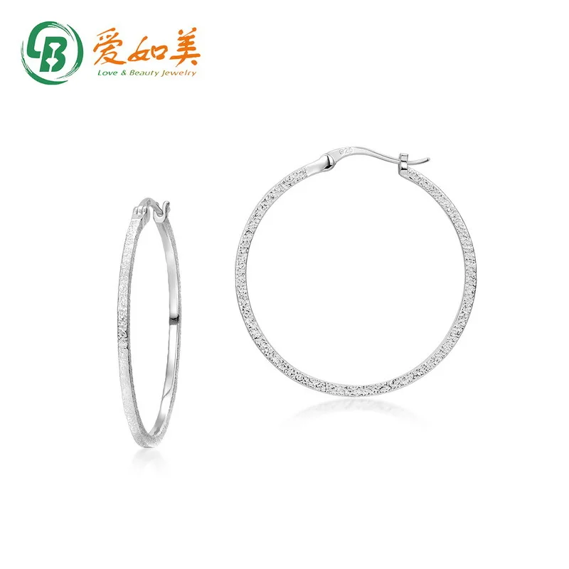 

New Minimalist Large Ring Earrings with 18K Gold PT950 Platinum Silver Plated 7-layer Gold Hammer Pattern Earrings