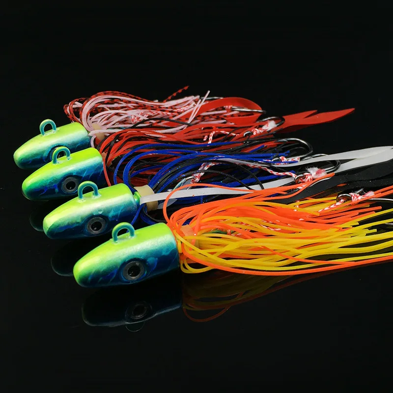 Jig Head de Plomo con Falda – Spinnerbait Ojos 3D - imagen 3