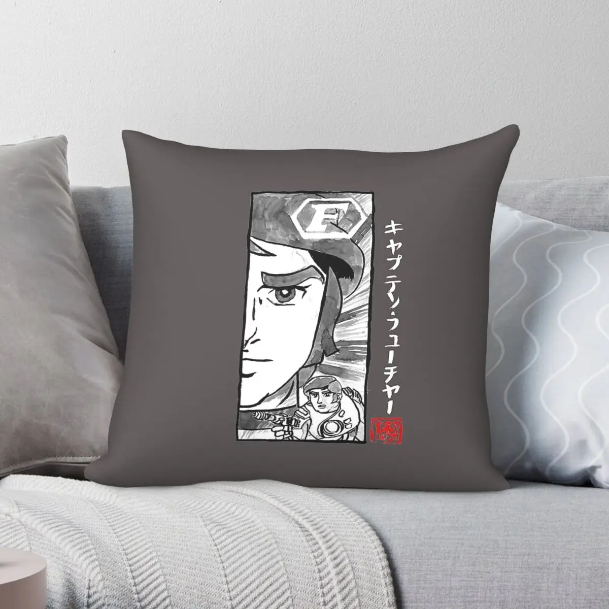 Kumitate Captain Flam Pillowcase Polyester Linen Velvet Creative Zip Decorative Bed Cushion Cover Wholesale