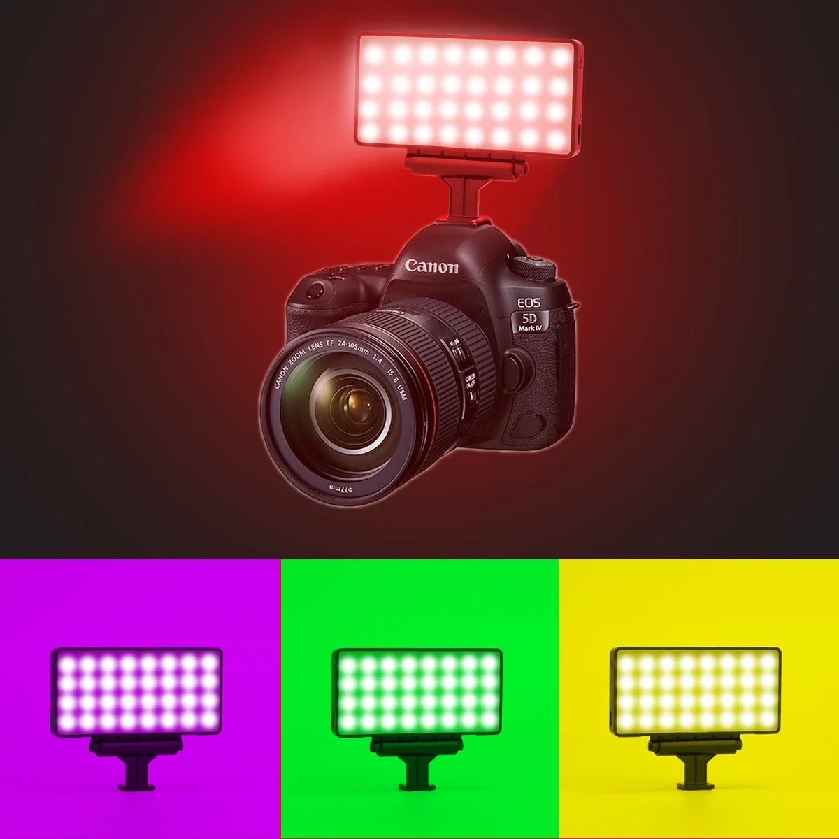 RGB Selfie Fill LED Light Mobile Phone Clip Rechargeable Adjustable Brightness Photography Portable Lighting for Camera Laptop