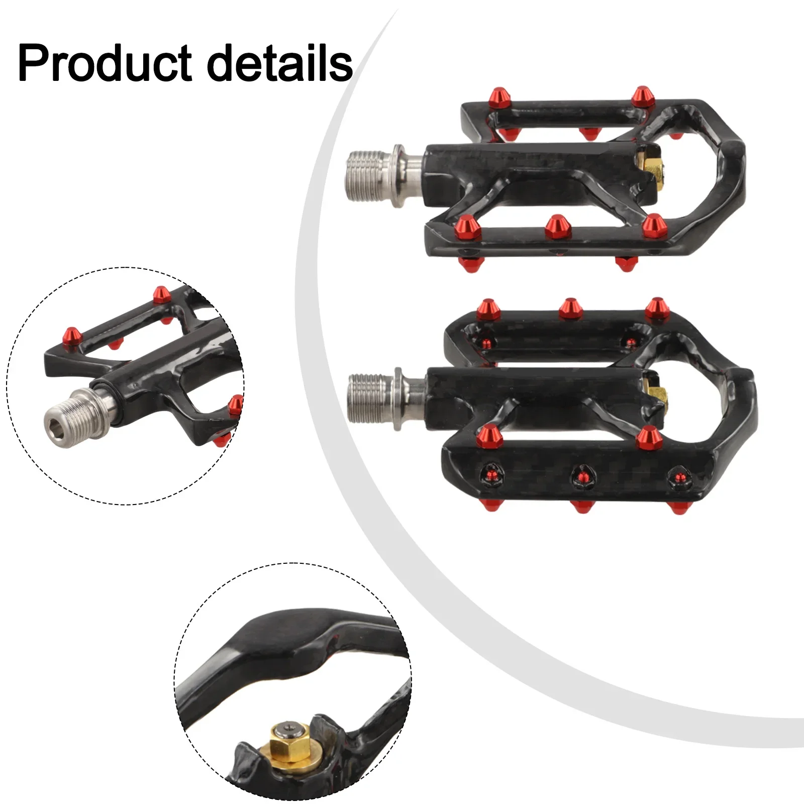 

Сверхлегкие велосипедные педали Складная педаль для шоссейного велосипеда Легкая конструкция Прочная несущая усовершенствованная конструкция Карбоновая педаль