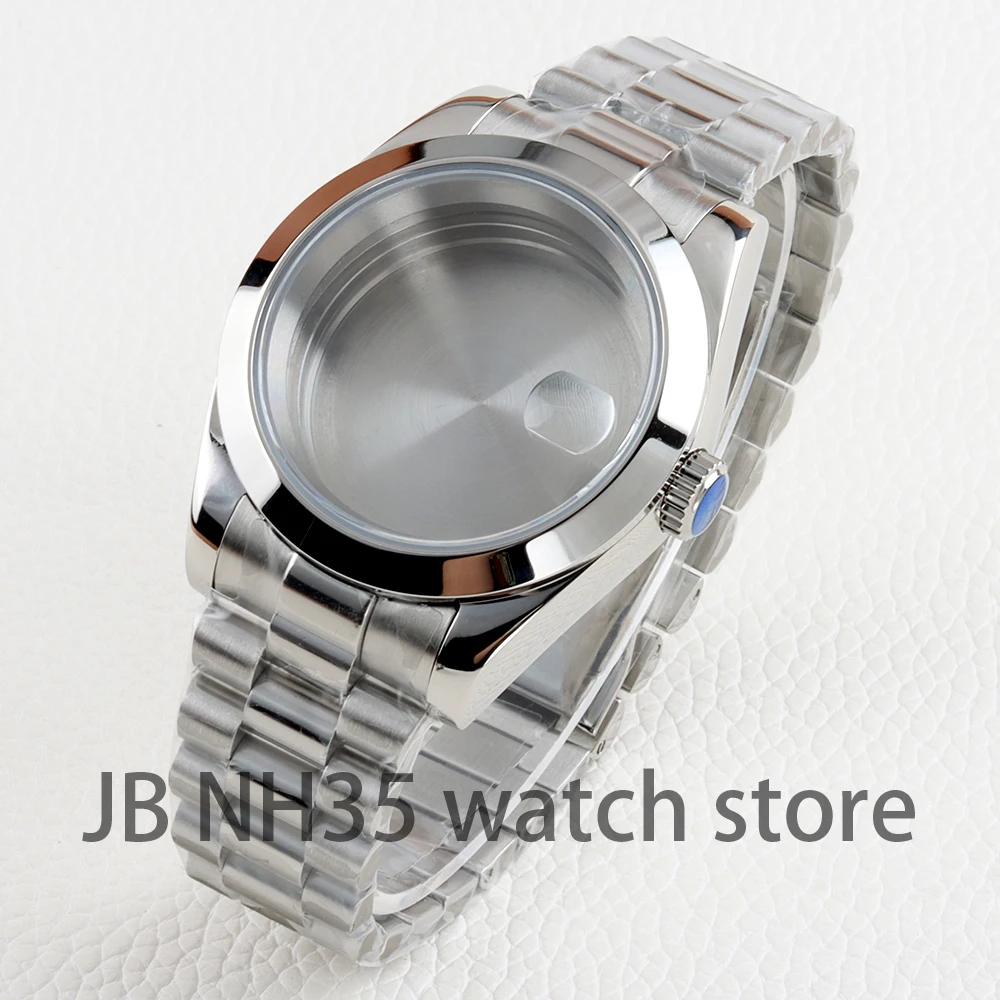 

36mm/39mm Watch Case 20mm Watchband Set Stainless Steel Watch Strap Bracelet for Datejust NH35 NH36 Movement 28.5mm Dial